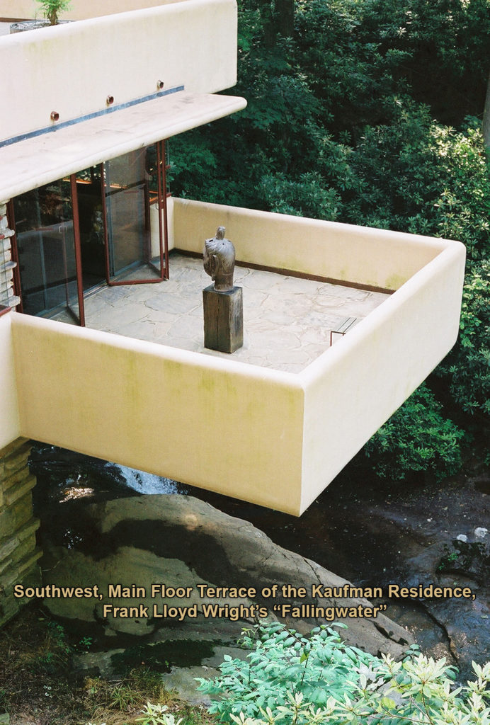 Southwest, Main Floor Terrace of the Kaufman Residence, Frank Lloyd Wright’s “Fallingwater”