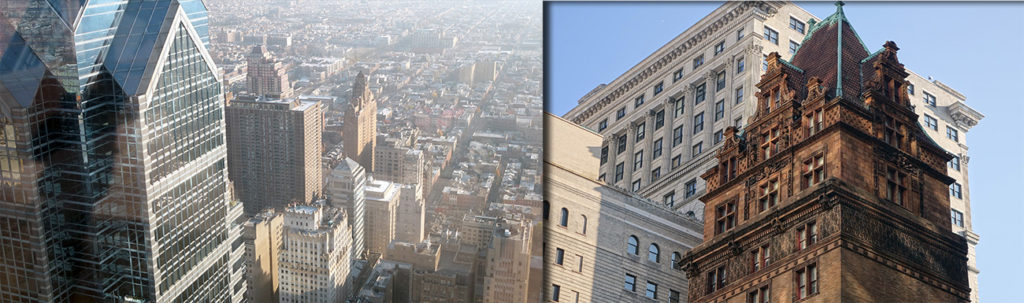 Top of Two Liberty From One Liberty Place and Upper Floors American Baptist Publication Society Building